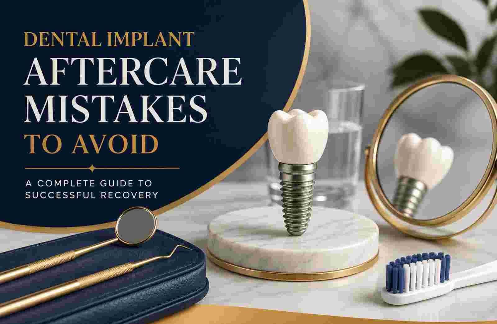 Common dental implant aftercare mistakes and proper care tools